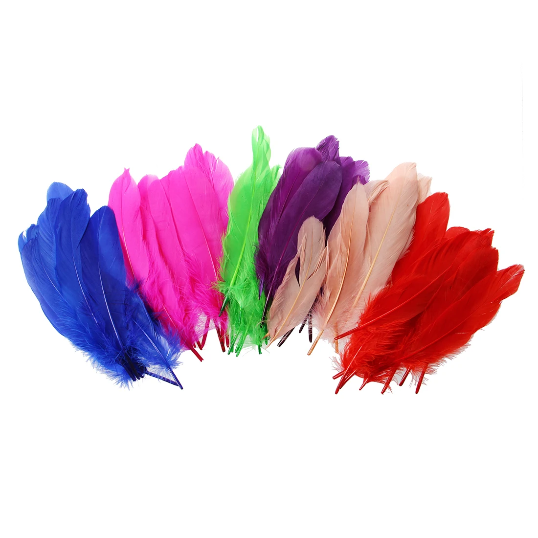 

Hot 72 Pieces Craft Wild Goose Tail Wing Feather Millinery Mixed Colors 12-20cm