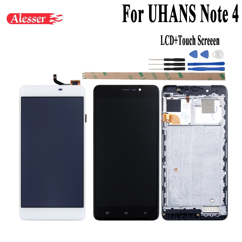 

Alesser For UHANS Note 4 LCD Display and Touch Screen With Frame Repair Parts 5.5'' Phone Accessories+Tools For UHANS Note 4