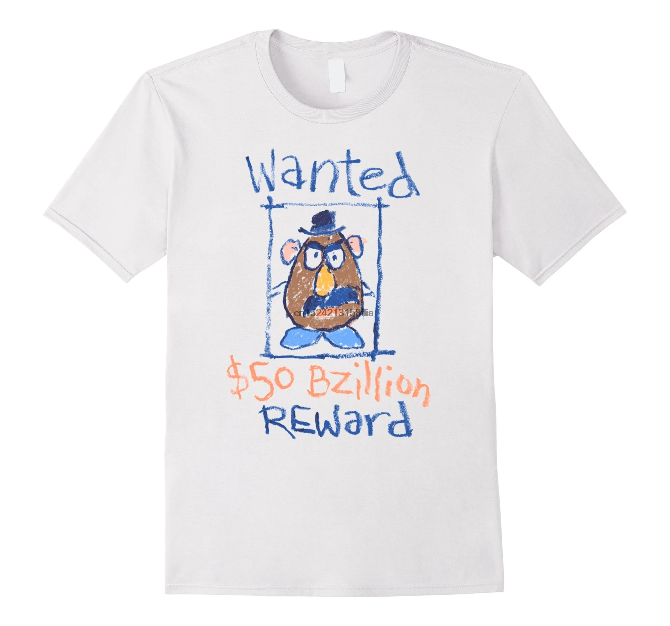 

Pixar Toy Story Mr. Potato Wanted Poster T-Shirt Fashion Print T Shirt Plus Size Cartoon Hip Hop Shirt Top Tee Harajuku