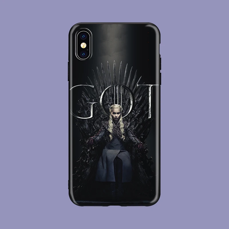 Черный мягкий чехол для телефона DRACARYS Game Thrones daeneris Dragon для iPhone 8 7 6 6S Plus X XS MAX 5 5S SE XR Jon Snow