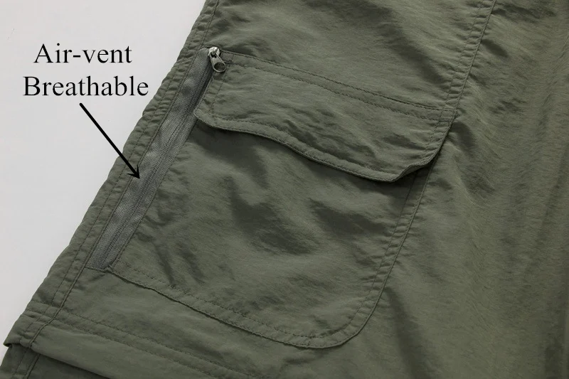 LANBAOSI deportes al aire libre para hombre Pantalones de senderismo en seco táctico Convertible Zip Off pierna anti-UV Trekking pantalones bolsillos Cargo LANBAOSI deportes al aire libre para hombre Pantalones de senderismo en seco táctico Convertible Zip Off pierna anti-UV Trekking pantalones bolsillos Cargo