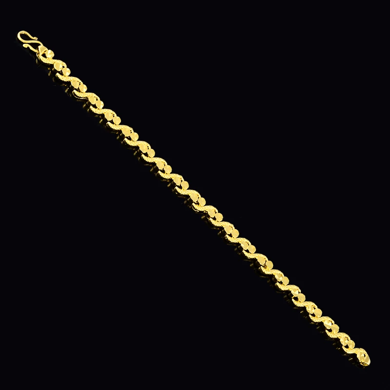 Unique Design 24K GP Pure Gold Color Bracelets and Bangles for Women - Perfect as Gold Luxury Wedding Jewelry image 3