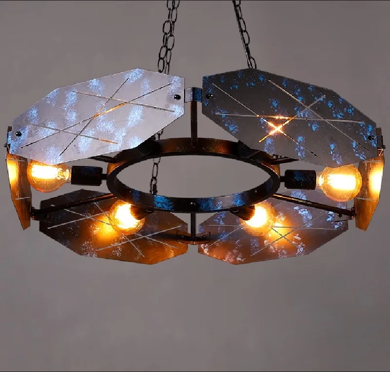 

Retro industrial wind restaurant Iron pendant light simple living room lamp cafe boom gym gymnasium pendant lamp AP8091039