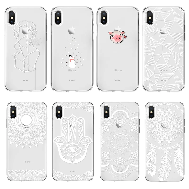 Чехол для iPhone 4 4S 5 5S 5C SE 6 6S 7 8 Plus чехол X из мягкого ТПУ |