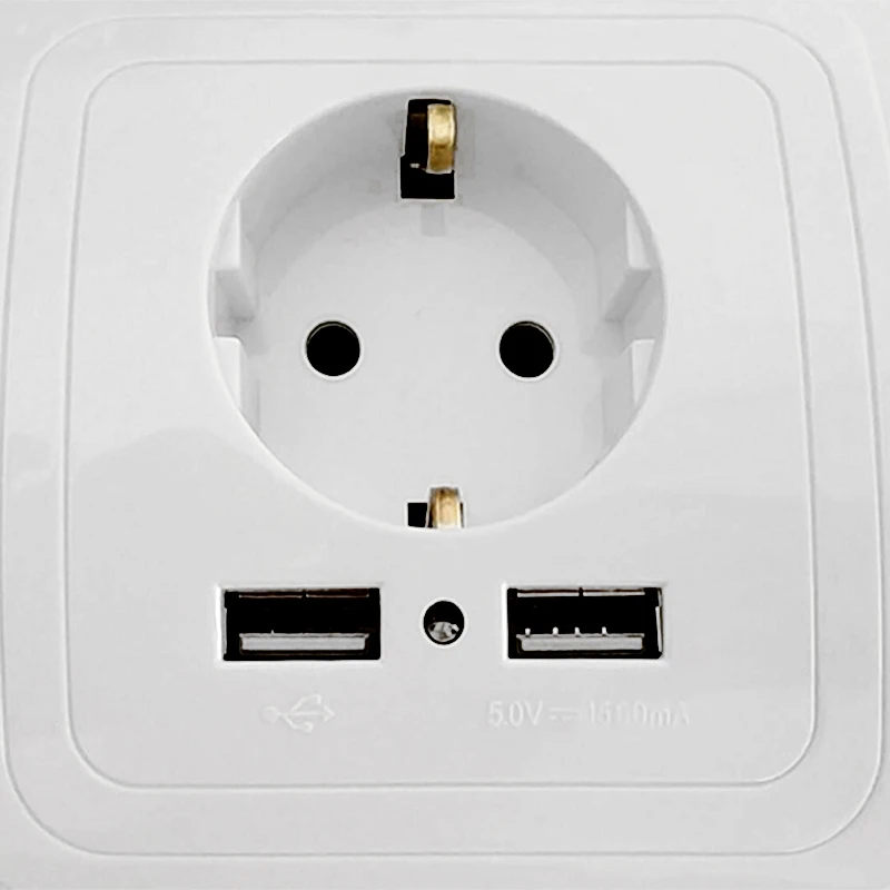 Электрические розетки с 2 USB портами безопасная настенная розетка переменного