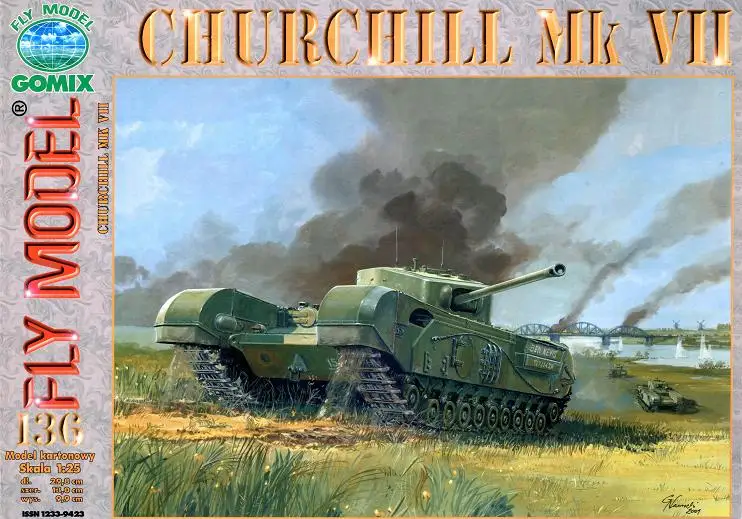 Танк Бумажная модель Британский Черчилль MK VII тяжелый Круизный танк
