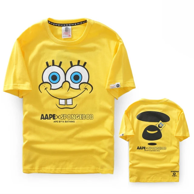 Tee Bape 3d T Spongebob Aape Men Homme Anime Shirt stCxhQdr