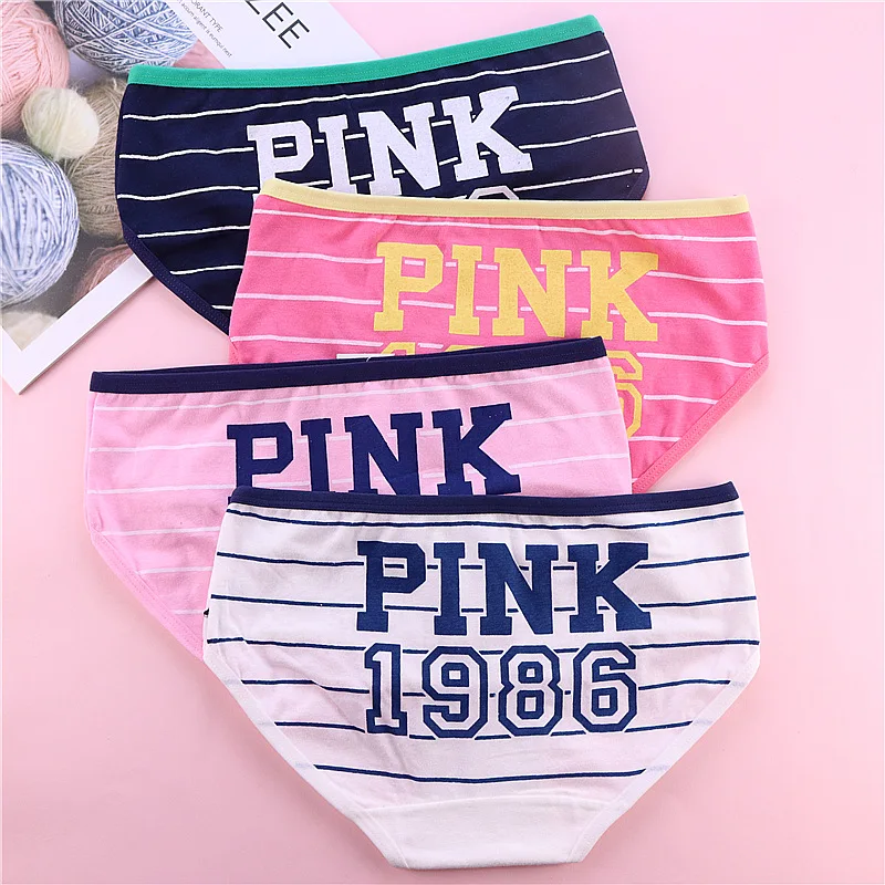 

Women's Underwear Cotton Medium Waist Comfortable Letter Girl Student Kawai is cute panties panty ropa interior femenina 2019