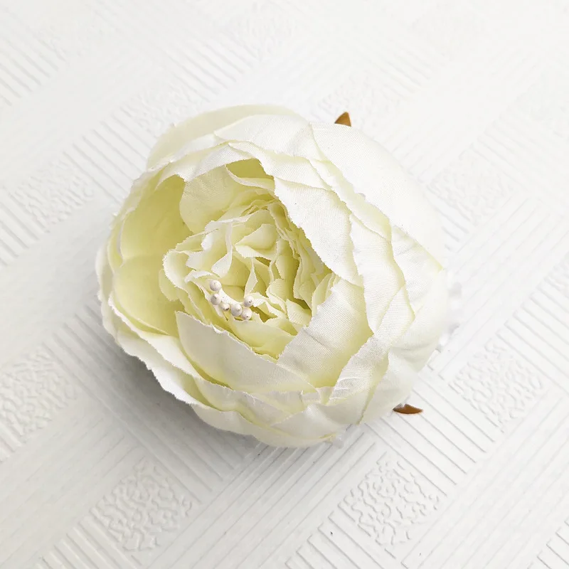 artificial flowers heads silk peonies roses flower head fake flower (8)