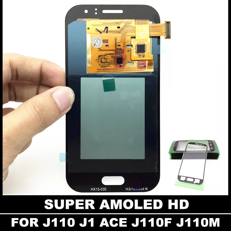 AMOLED LCDs для Samsung Galaxy J1 Ace J110 J110F J110H J110FM ЖК дисплей сенсорный экран дигитайзер яркая