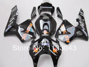 

OEM_quality Injection REPSOL fairings for HONDA CBR600RR 05 06 F5 CBR 600 RR 2005 2006 Glossy black fairing kits #S616T+ Tank