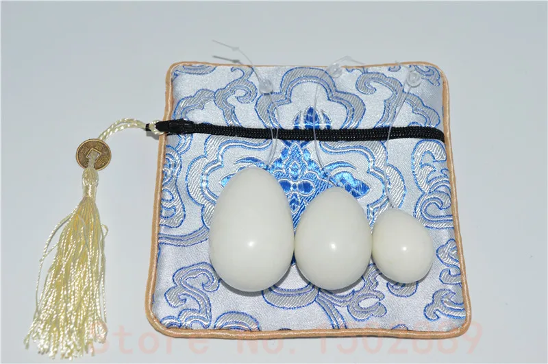 FREE SHIPPING set/3 white colour jade egg for Kegel Exercise Pelvic Muscle Vaginal Tightening Ben Wa yoni egg kegel weight FREE SHIPPING set/3 white colour jade egg for Kegel Exercise Pelvic Muscle Vaginal Tightening Ben Wa yoni egg kegel weight