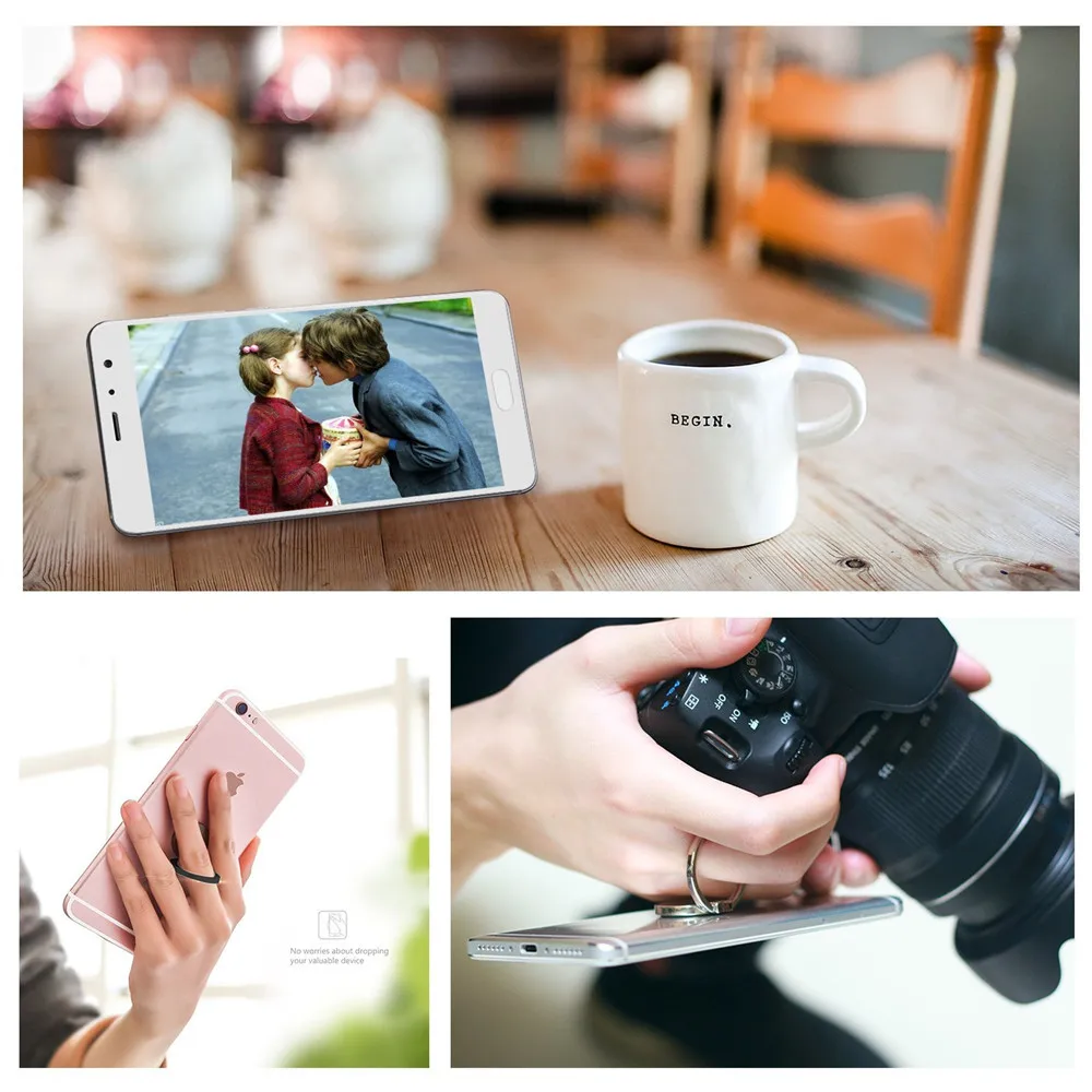 General Phone finger ring holder 360 Degree stand for Samsung Xiaomi iPhone X 7 6 55 5S plus Smartphone Tablet plain bague