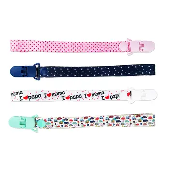 

Infant Baby Pacifier Chain Baby Feeding supplies 4pcs/set Pacifiers Clip Cartoon Pacifiers holders