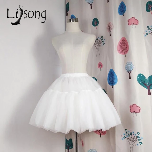 White Skirt Puffy Dress Petticoat High Qulity Evening Dresses Short