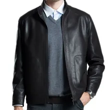 Европейский Стиль Повседневное черный Босоножки из искусственной pu кожи Для мужчин пальто искусственная кожа мужская куртка осень Для мужчин s зимние кожаные куртки и пиджаки FYY205