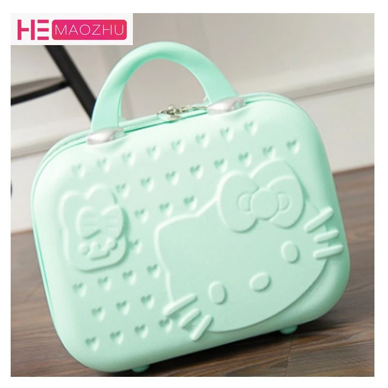 

Cosmetic Case 14Inch ABS Cosmetic Bag Halokitty Cat Handbag Beautiful Cosmetic Box Gift Box Cosmetic Bag Children's Gift Neceser
