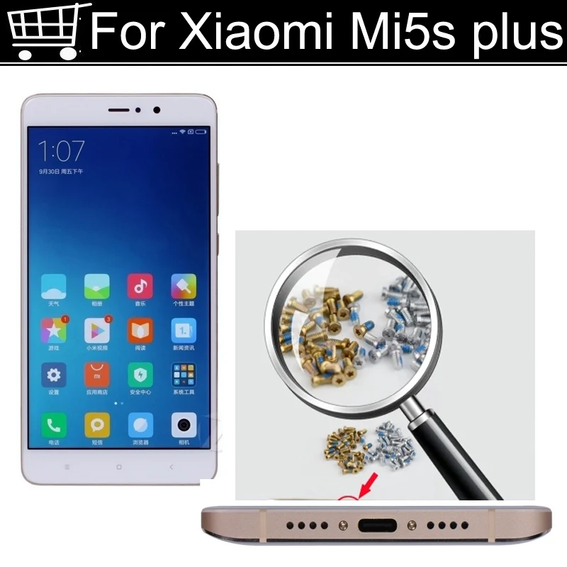 

2PCS/LOT For 5.7 inch Xiaomi Mi5 s M5s Plus Buttom Dock Screws Housing Screw nail tack For Xiao MI 5s Plus Phones