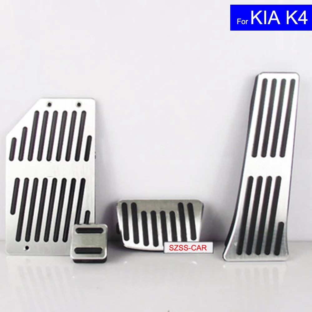 

Car Aluminium Alloy Petrol Clutch Fuel Brake Pad Foot Pedals Rest Plate for Kia K2 K3 K3S K4 Auto Pedals Free Shipping