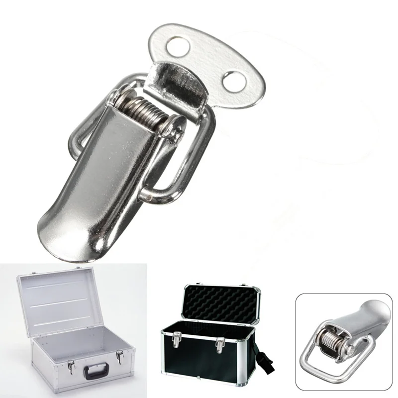 

6Pcs/set Stainless Steel Hardware Cabinet Box Case Spring Loaded Latch Catch Toggle Hasp For Home Office Shop