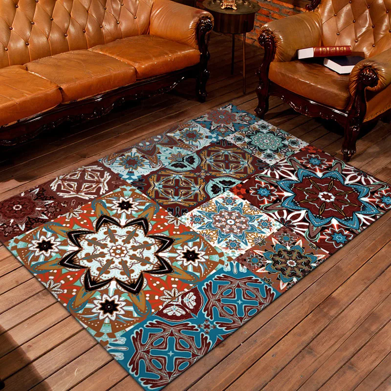 

Home Persian retro anti-skid area carpet living room entrance bedroom bedside Study coffee table corridor full floor pad soft