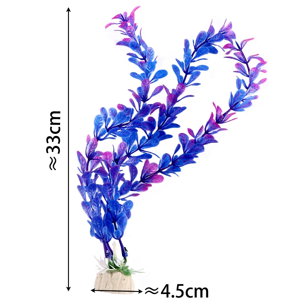 1 шт. подводный искусственный водных растений украшения моделирование аквариума фиолетовый воды Трава Декор Пейзаж
