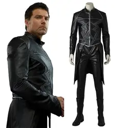 Нелюди черный болт Косплэй костюм наряд на Хэллоуин одежда черные кожаные супергероя Blackagar Boltagon костюм сапоги для взрослых Для мужчин
