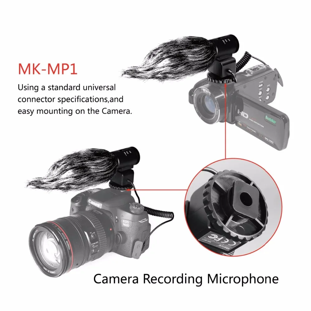 MEKE MK-MP1 20 м 3,5 мм стандартный Autio Tnput супер-кардиоидный звукосниматель шумоподавление видео интервью микрофон