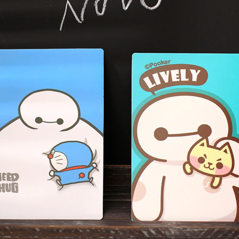 (9 шт./лот) мультяшная открытка Kawaii Big Hero The Baymax подарочные открытки рождественские