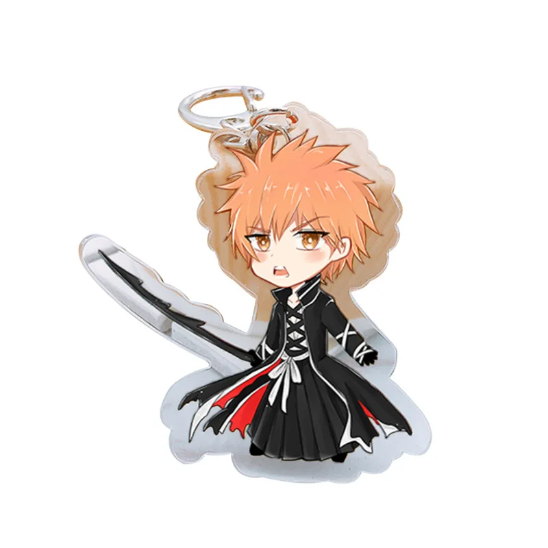 

Anime Bleach keychain Kuchiki Byakuya Grimmjow Kuchiki Rukia Ulquiorra cifer Hitsugaya Toushirou cute cartoon acrylic key chain