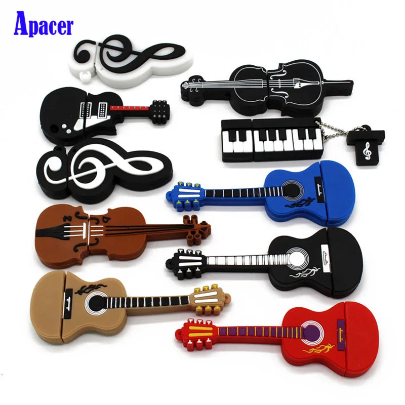 

Apacer 10 styles Musical Instruments Model pendrive 8gb 16gb 32gb 64gb USB flash drive violin/piano/guitar