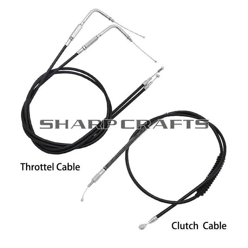 

Modified Lengthened Extended Throttle Line Clutch Cable Wire For Harley Iron XL 883 1200 Dyna Softail Fat Boy Heritage Road King