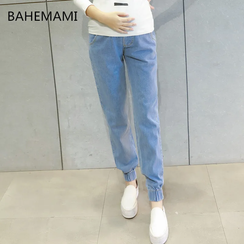 

BAHEMAMI Jeans Maternity Pants For Pregnant Women Clothes Trousers Nursing Prop Belly Legging Pregnancy Clothing Overalls Pants
