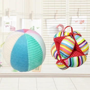 

Baby Toys 0-12 Months Children's Ring Bell Ball Baby Cloth Music Mobile Learning Toy Plush Educational Hand Grasp Rattle Ball