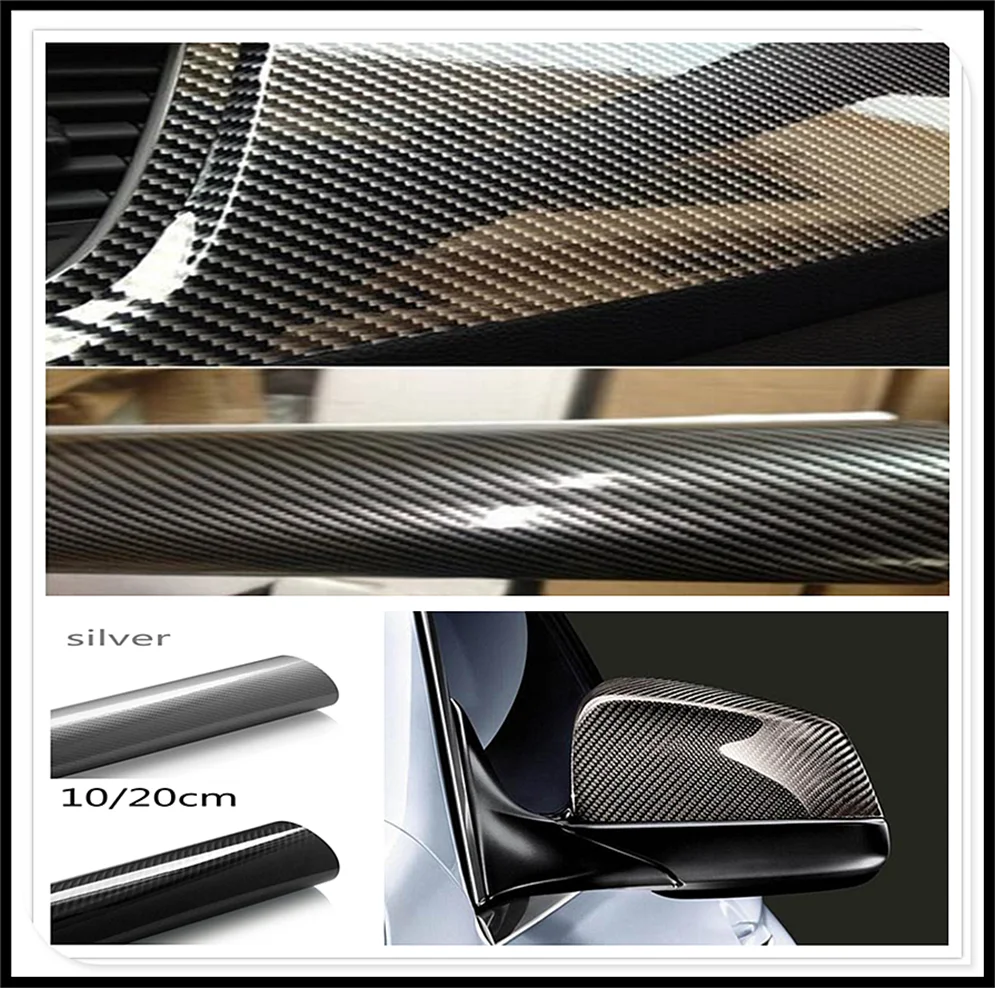 

5D High Glossy Carbon Fiber Vinyl Film Car Styling Wrap Accessories FOR Renault Initiale Fluence Alpine Wind R-Space