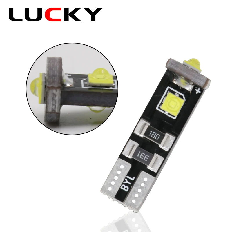 2 х супер яркие Автомобильные светодиодные лампы T10 W5W 168 194 3SMD CANBUS без ошибок для 3535