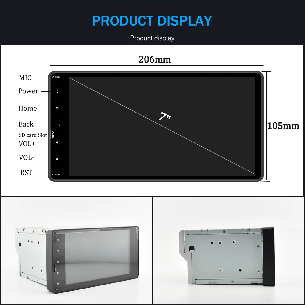 Excellent Bonroad 7" Android 8.1 Car Multimedia Player For Mitsubishi outlander lancer asx car audio video stereo GPS Navigation radio 4