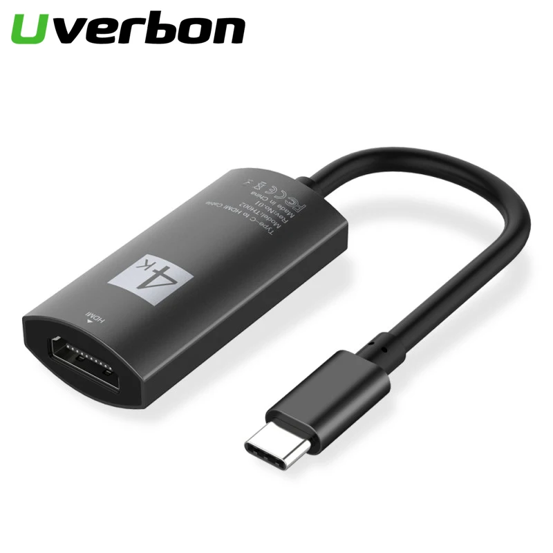Портативный конвертер USB C на HDMI переходник с Type папа мама разрешение 4K 30 Гц для