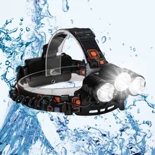 4000 люмен 1* T6+ 2* R2 Светодиодная лампа Водонепроницаемая 4 Режимы налобного фонаря светильник светодиодный фар+ AC/автомобиль Зарядное устройство для кемпинга