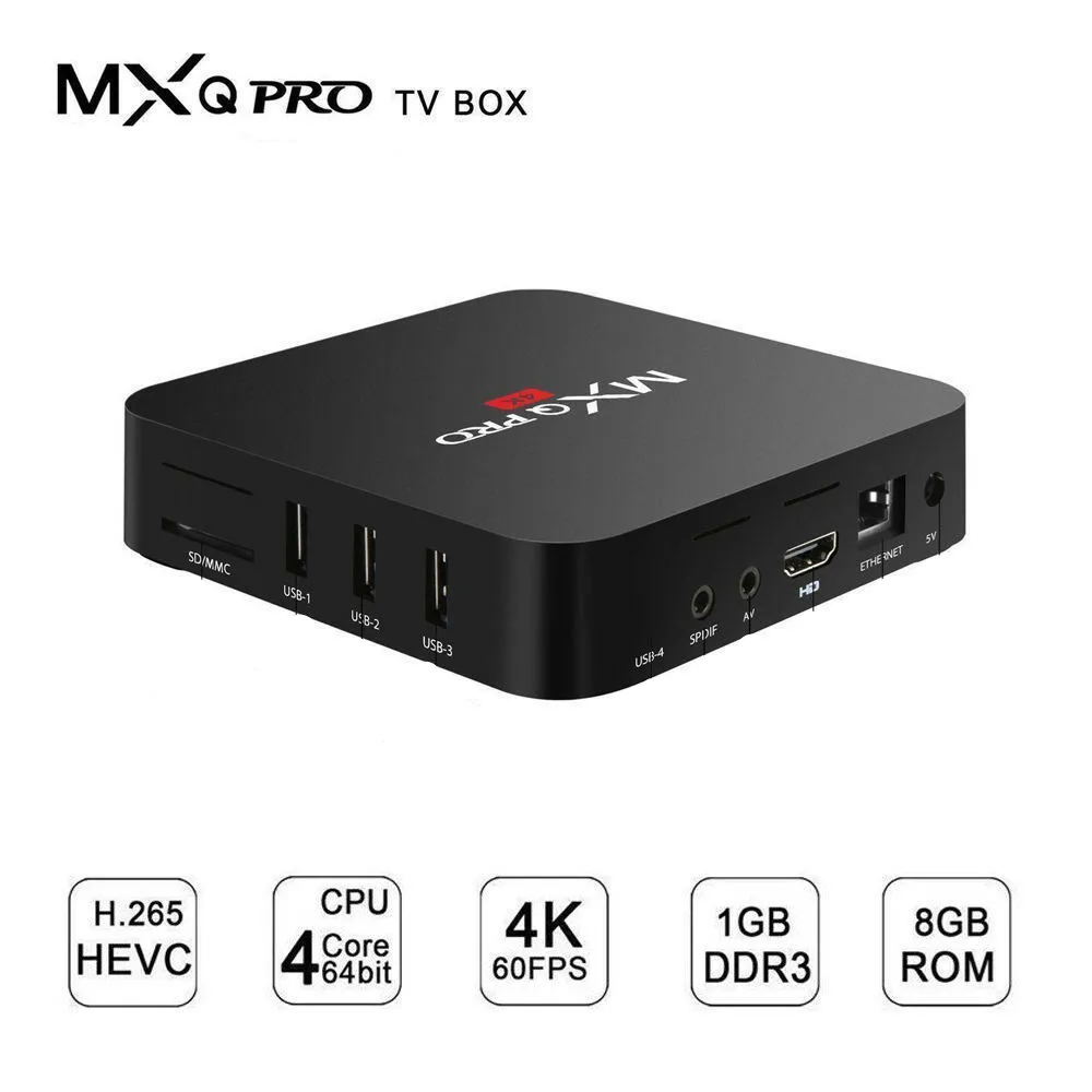 

MXQ pro Smart TV Box Android 7.1 MXQpro Allwinner H3 1GB RAM 8GB ROM Quad Core Set Top Box 2.4ghz WIF Android Media Player