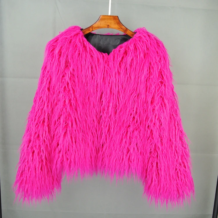 ZADORIN красочное Бохо меховое пальто из искусственного меха размера плюс женские меховые пальто осень зима розовый искусственный мех мохнатая куртка fourrure bontjas