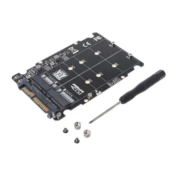 

M.2 SSD to U.2 Adapter 2 in 1 M.2 NVMe Key B/M NGFF SSD to PCI-e U.2 SFF-8639 Adapter PCIe M2 Converter Desktop Computer