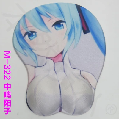 

3D Anime Mousepad Cartoon Top Attack on titan Levi Wrist Rest Big soft Breast 3D Gaming Mouse Pad Mouse Pad Wrist Rest Support