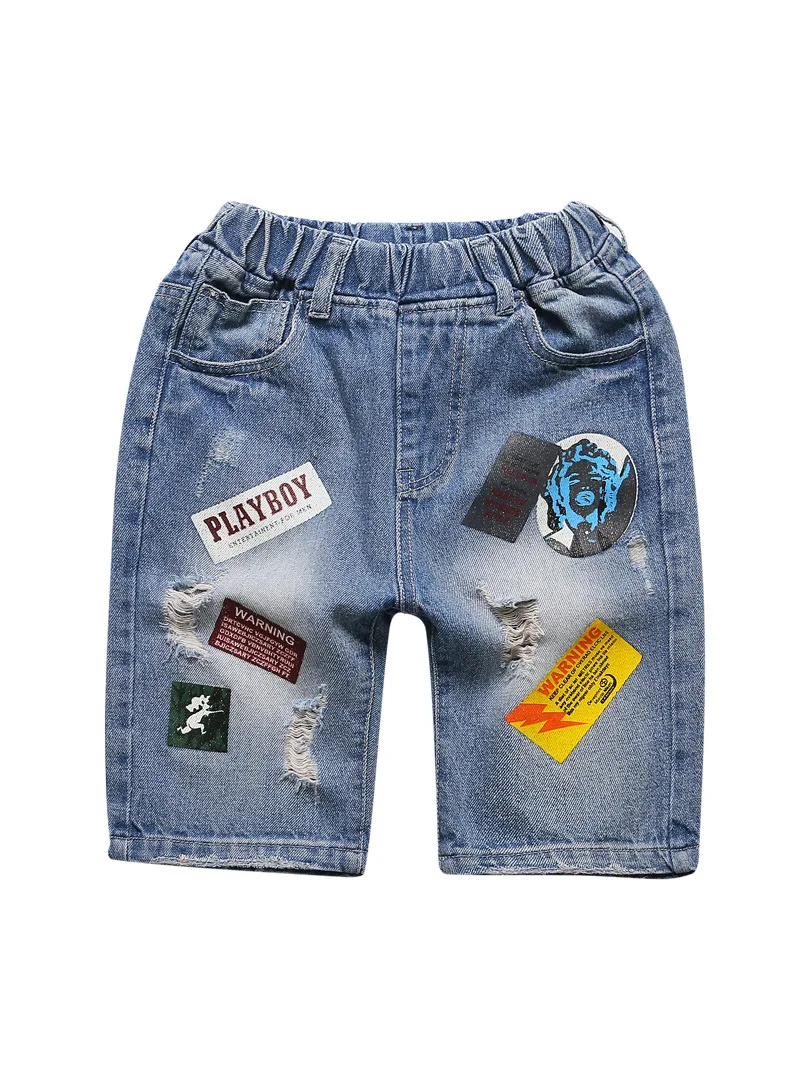 

2019 Spring Girls Jeans Baby Pants Girls Pants for Boy Girl Kids Jeans for Children Boys Girls Harem Knee Length Pants 5-14Y