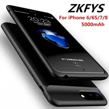 ZKFYS для iPhone 6, 6 S, 7, 8, портативное магнитное ультратонкое быстрое зарядное устройство, чехол для аккумулятора 5000 мАч, внешний резервный внешний аккумулятор, чехол