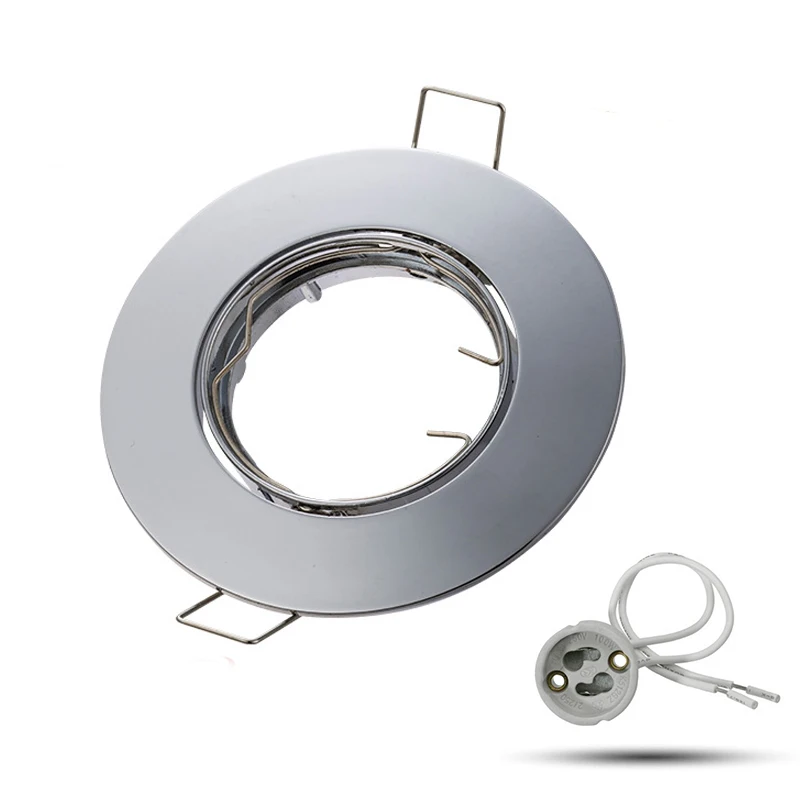 Регулируемое потолочное освещение держатель плат GU10 MR16 гнезда цоколя лампы песчаный никель диаметр 100 мм отверстия 80 мм использовать 50 мм светодиодные лампы