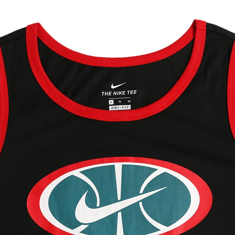 Новое поступление NIKE как M NK DRY TANK BBALL 1 Для мужчин, футболки с принтом спортивная одежда без рукавов