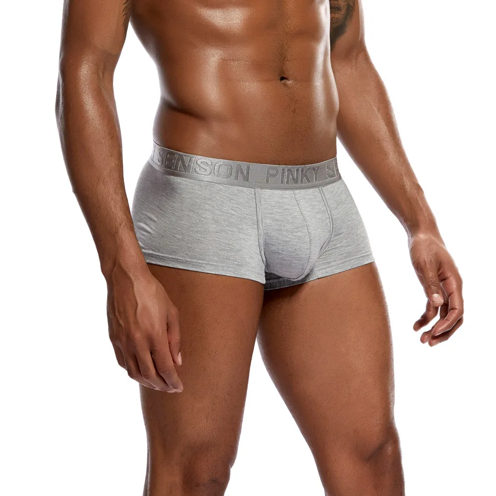 Мужское Сексуальное белье с принтом букв шорты-боксеры трусы с отдельной секцией для пениса сексуальное мужское нижнее белье; трусы-боксеры