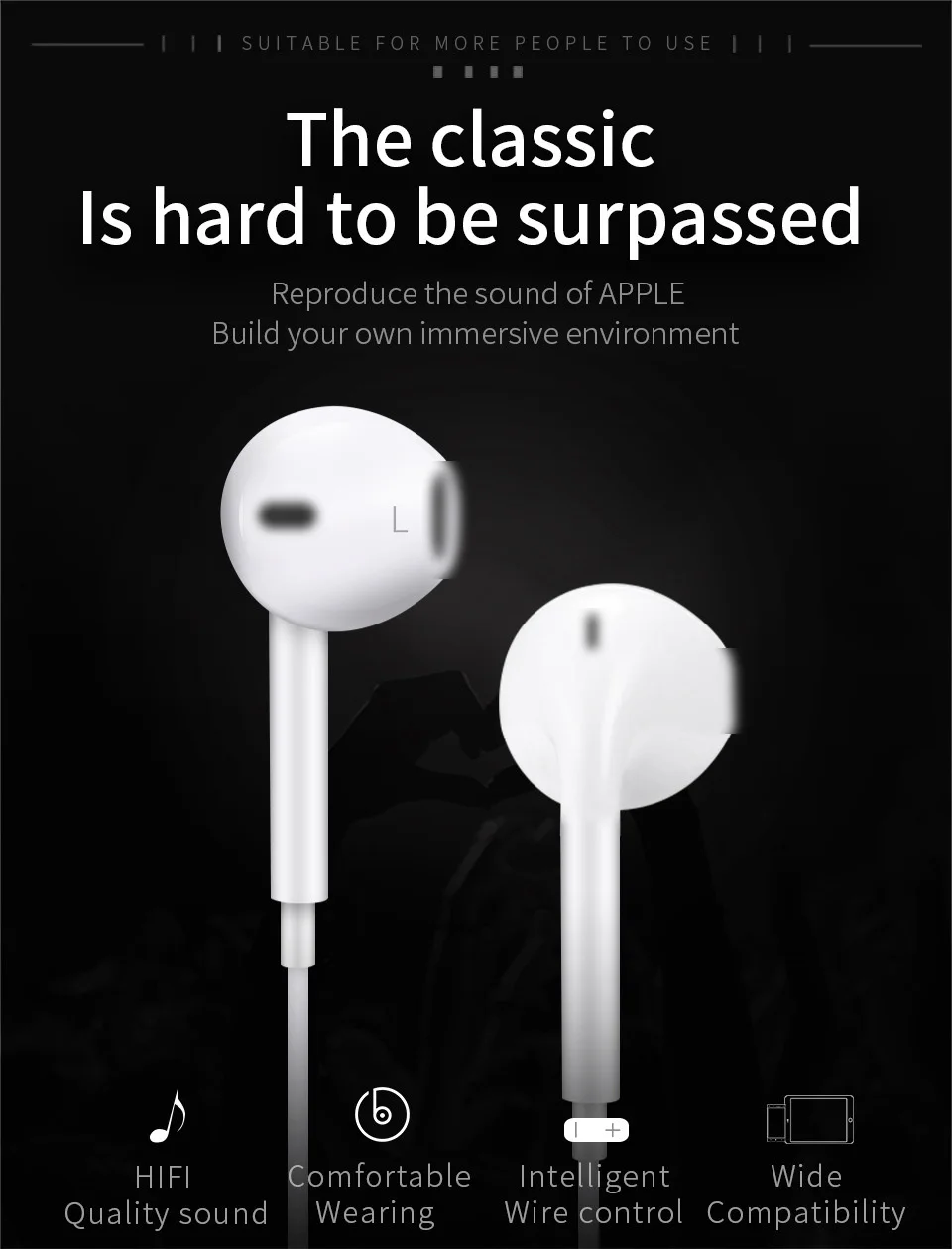Earphones In-Ear Music 3.5mm for Android Subwoofer with wheat earplugs (1)