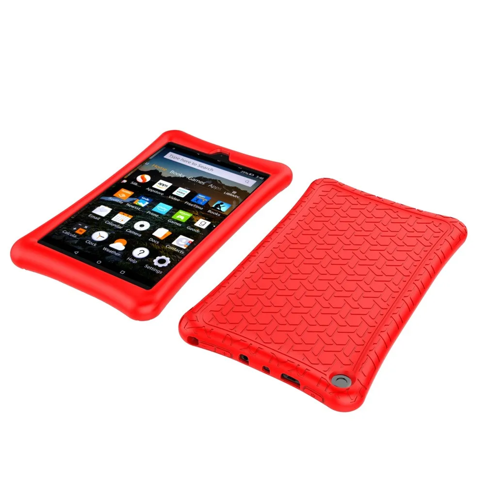 Защитный чехол для детского планшета силиконовый Amazon Kindle Fire HD 8 2016/2017 20J Прямая
